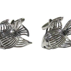 Kiola Designs Small Pewter Bat Cufflinks